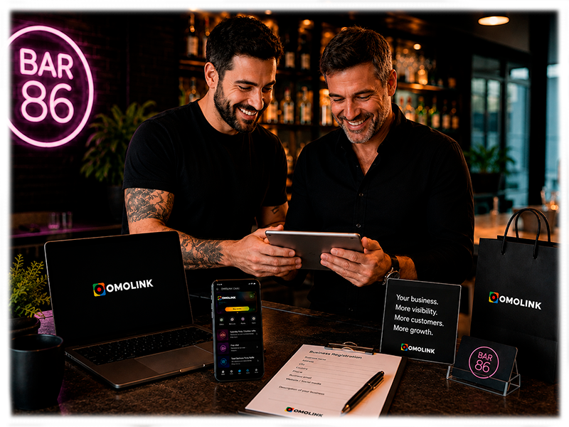 Assisted Omolink Card venue registration via WhatsApp