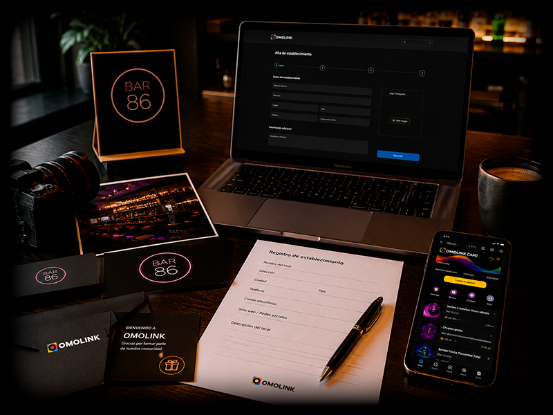 Datos para registrar un local en Omolink Card Partners
